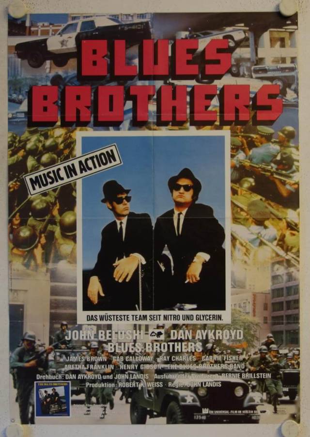 Blues Brothers originales deutsches Filmplakat (R80s)